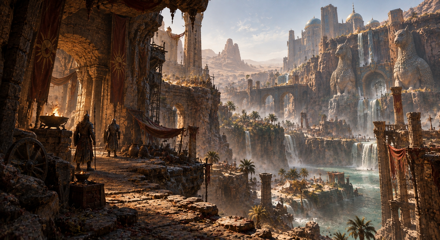 Desert approaches beneath the King’s fortified domain