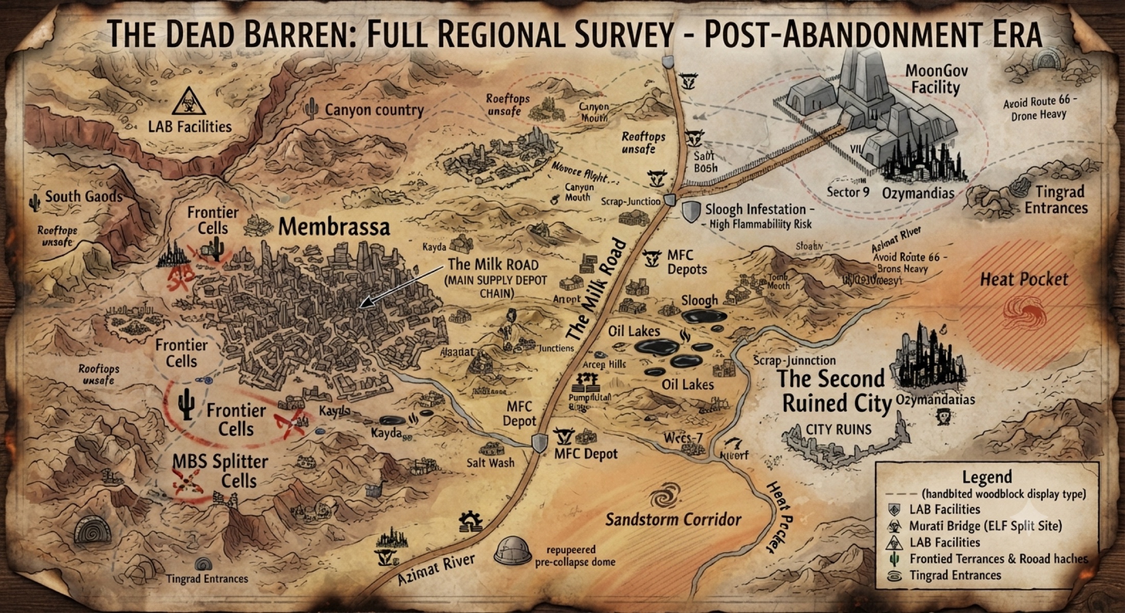 Map and regional concepts for Dead Barren