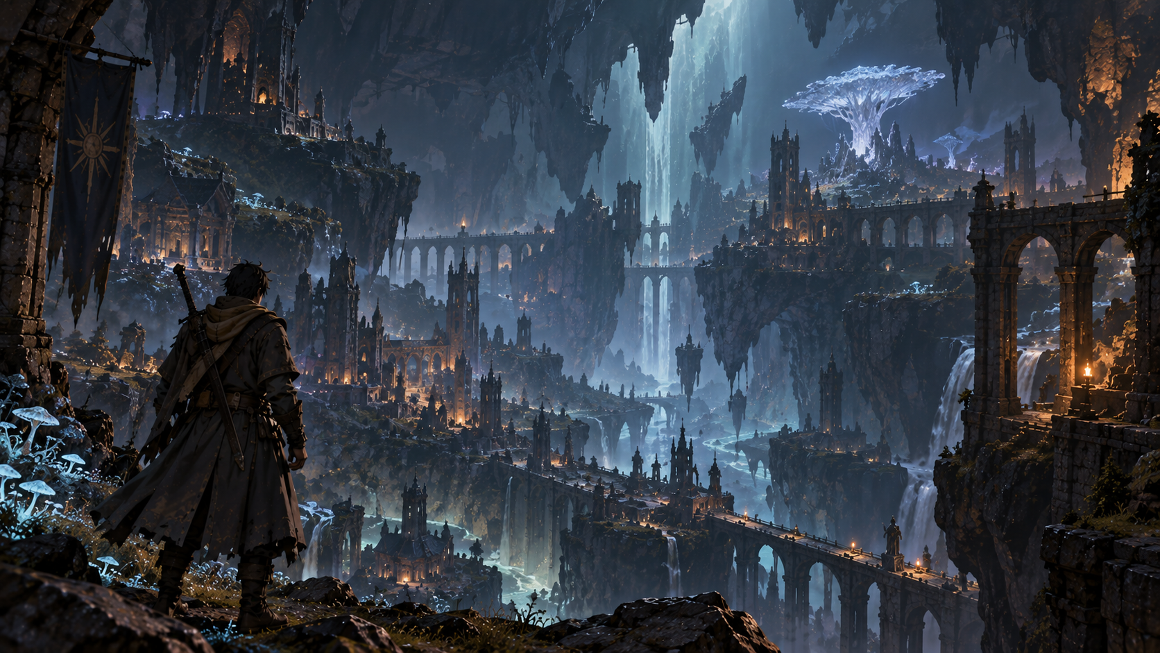 A vast civilization deep inside a Great Dungeon