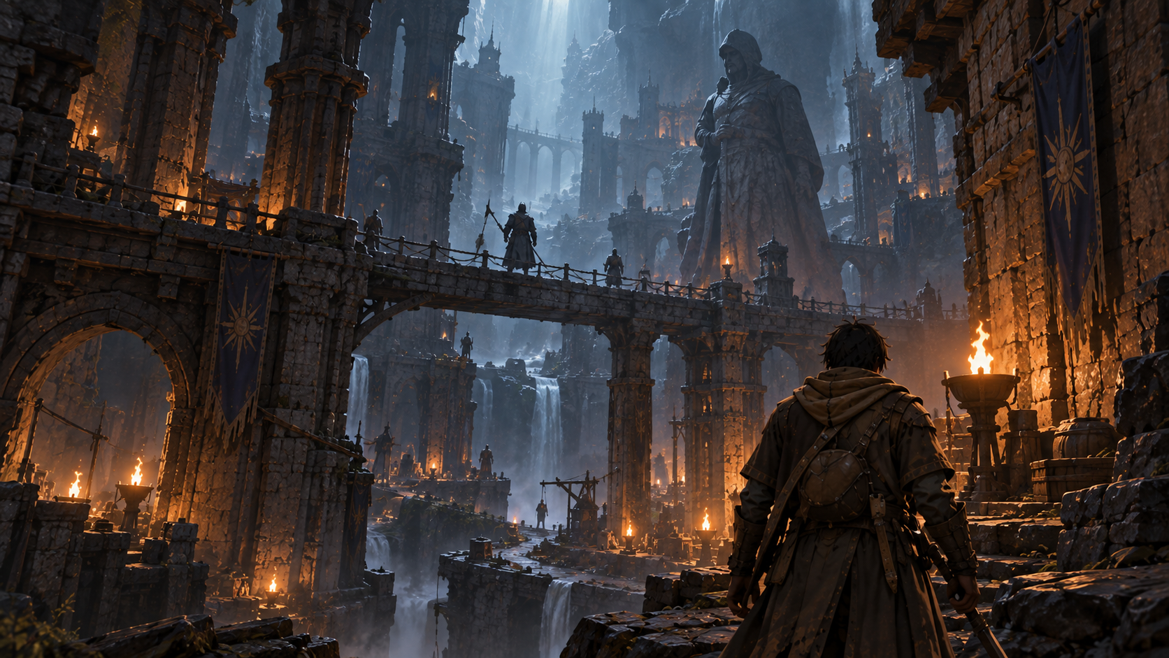 The monumental upper levels of a Great Dungeon