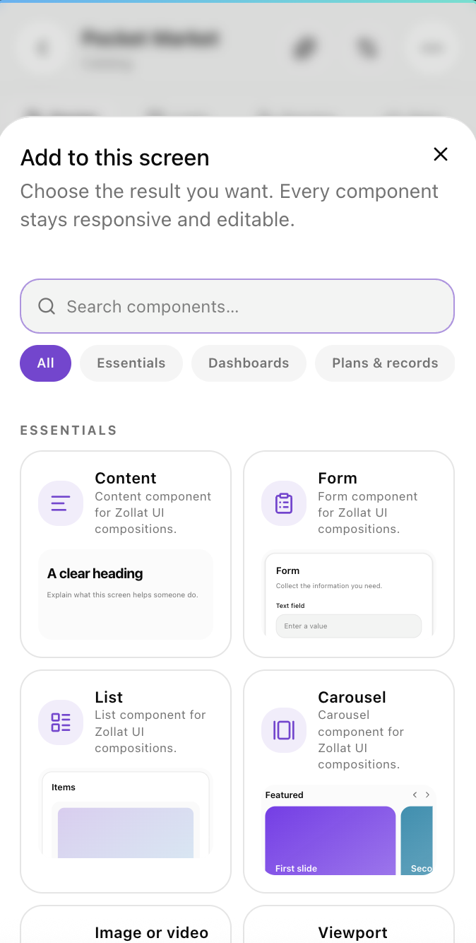 Editable UI component library
